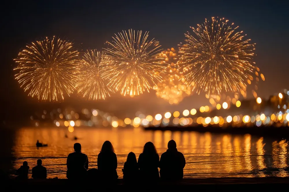 banniere feux d'artifices
