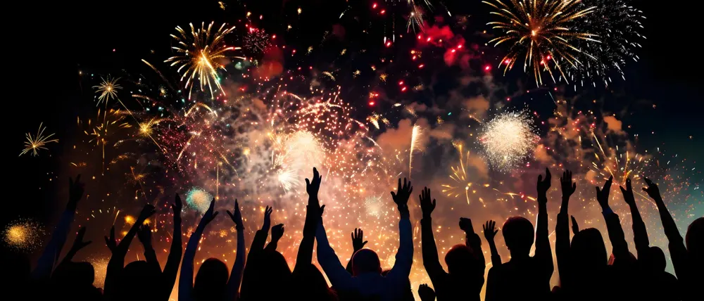 Spectacle pyrotechnique à Époisses